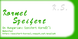 kornel szeifert business card